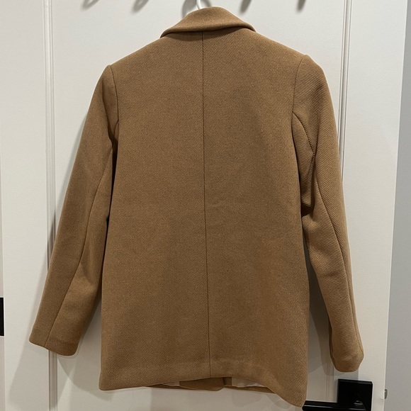 NWT abercrombie wool blend blazer coat in camel XXS P - Picture 5 of 14